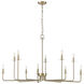 Marceline 10 Light 48 inch Modern Gold Chandelier Ceiling Light